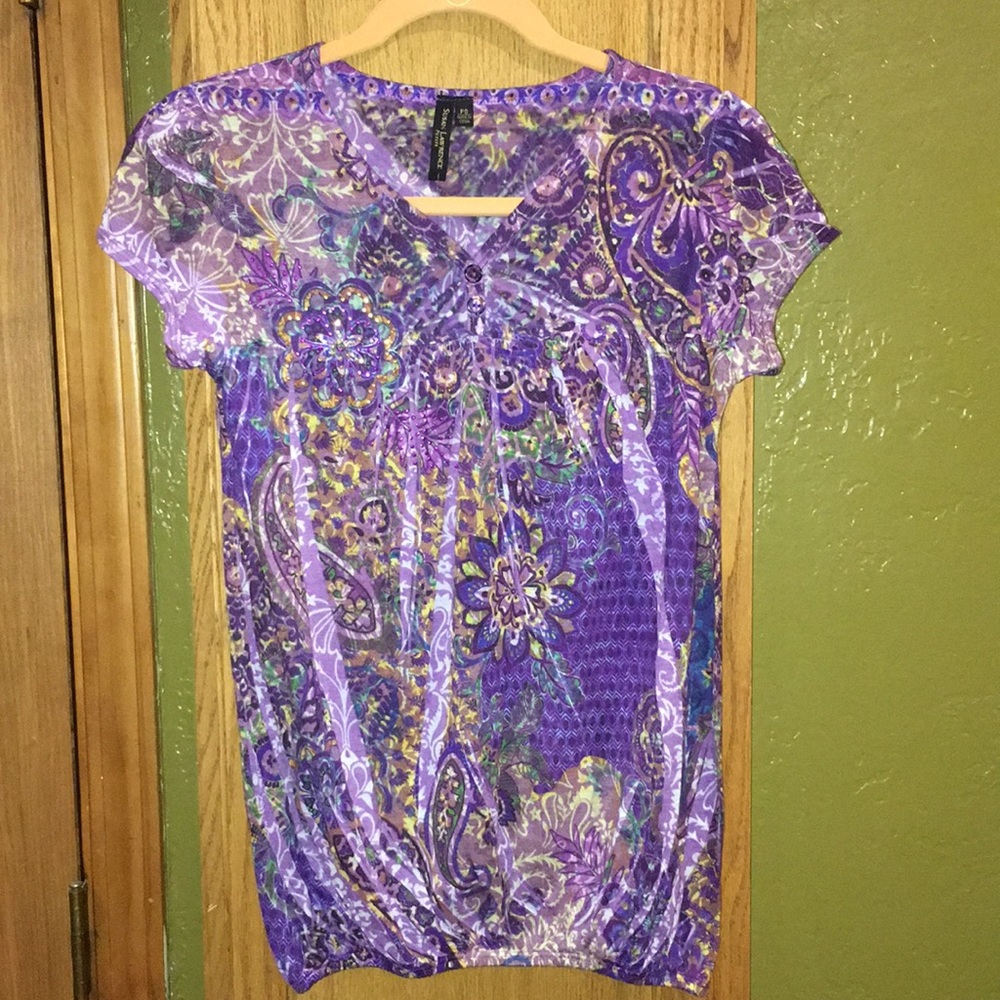 NWT Susan Lawrence Short Sleeved Top